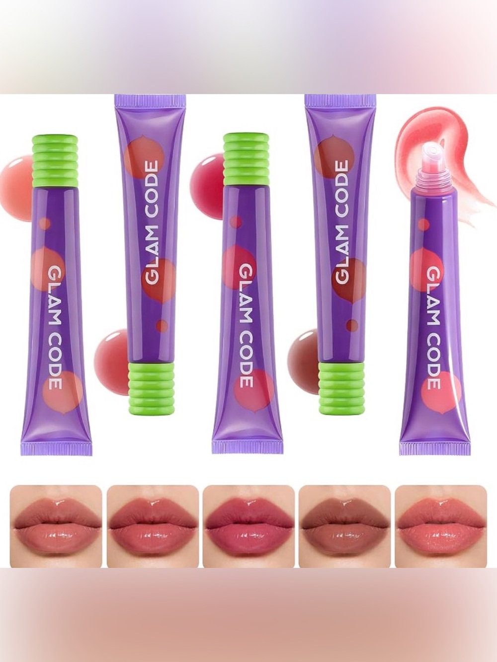 Hydrating Lip Gloss - Purple Tube, Pink Shades